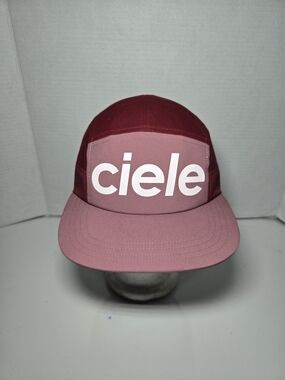 Ciele Athletics Pink Maroon Logo 5-Panel Cap